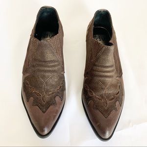 DV by Dolce Vita Stance Western Cowboy Bootie Brwn